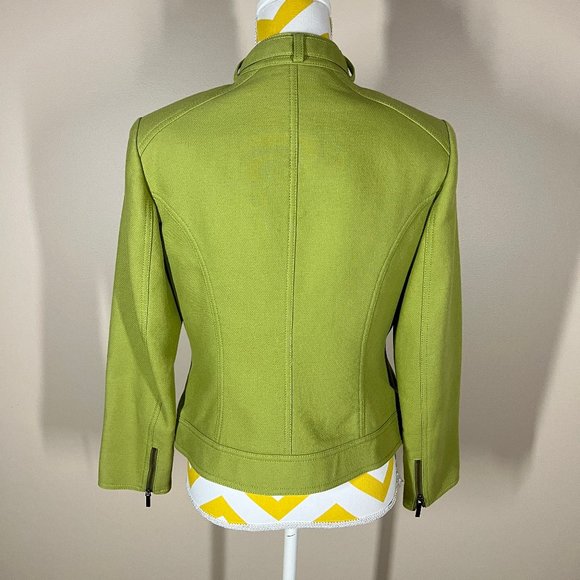 NWT Worth Cotton Full Zip Messenger Jacket • Green • Size 8P - Picture 7 of 11